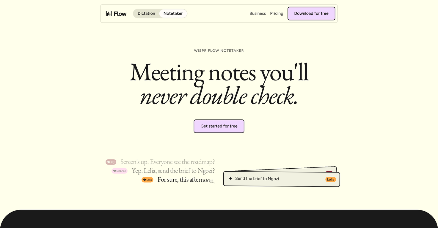 Wispr Flow | Notetaker