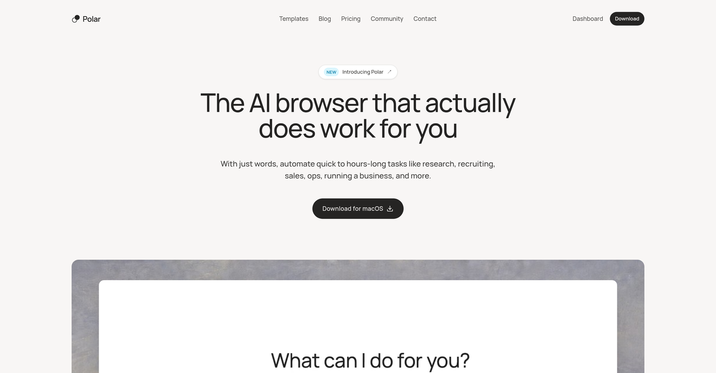 Polar: AI Browser