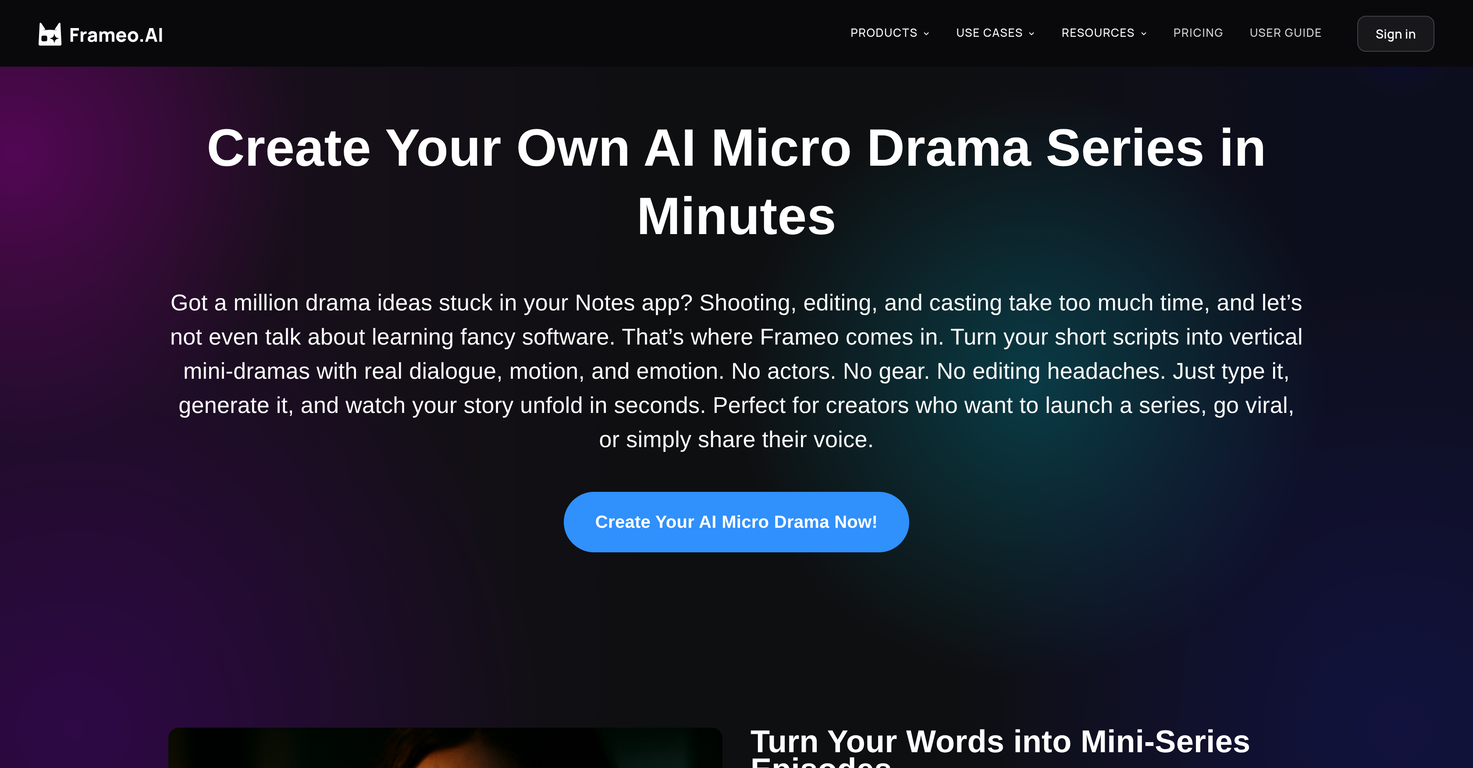 Frameo.AI Micro Drama