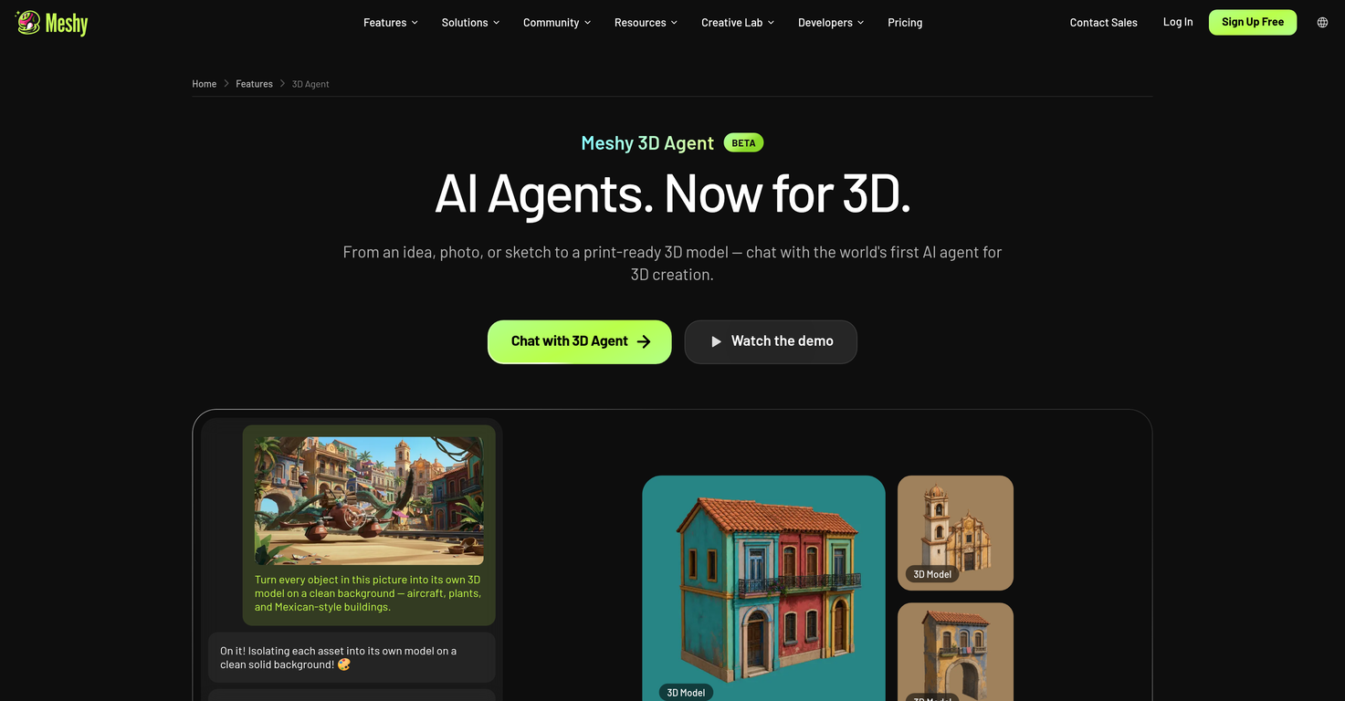 Meshy 3D Agent
