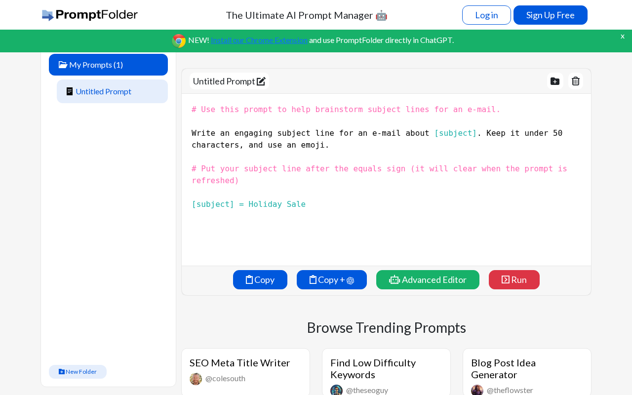 Promptfolder
